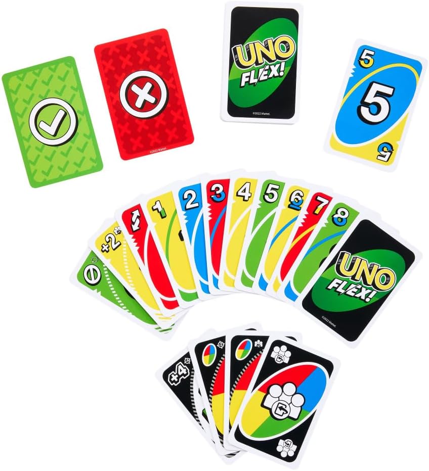 UNO Flex Card Game, Fun Games for Adult And Party Game Night, 2 To 6 Players​