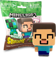 Minecraft SquishMe Series 6 – Larger 3.5‑Inch Collectible Squishy Figure, Blind‑Bag Surprise – Creeper, Steve, Pig, Squid & More – Stress Relief/Fidget Toy for Kids Ages 3+