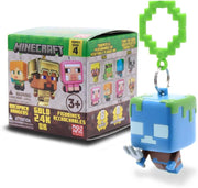 Officially Licensed Minecraft Backpack Hangers – Surprise Blind Box Figure – Durable Plastic Keychain Accessory for Backpack, Lunchbox, Gifts – Ages 3+ (Series 1)