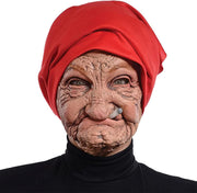 Halloween Old Man Face Mask Funny Realistic Wrinkle Face Mask for Carnival Masquerade Party Cosplay Props
