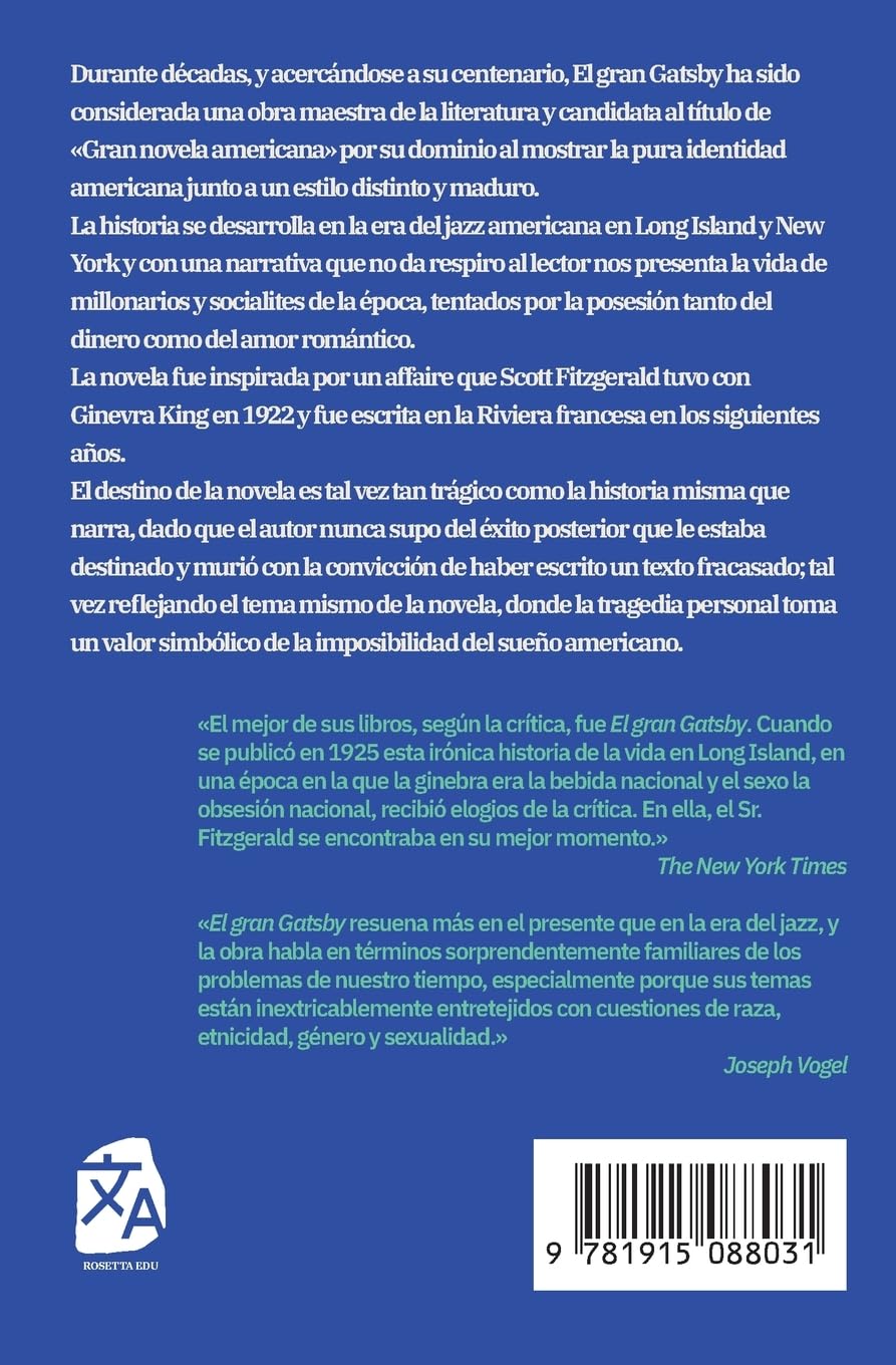 El gran Gatsby: nueva traducción al español (Spanish Edition)