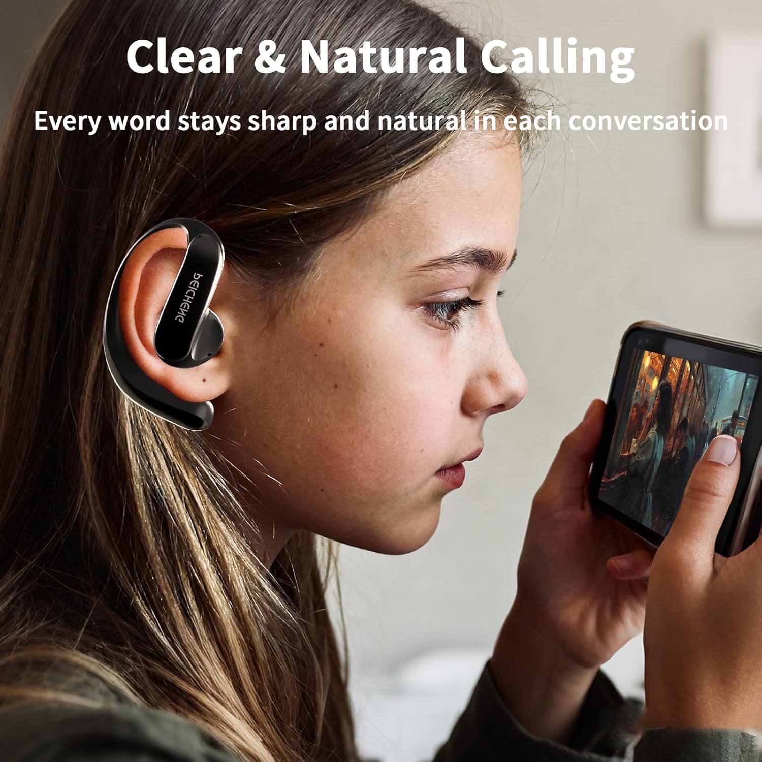 Wireless Bluetooth Earphones Earbuds Headphone Ear Bud for Sports Travel Business Learning (Black)