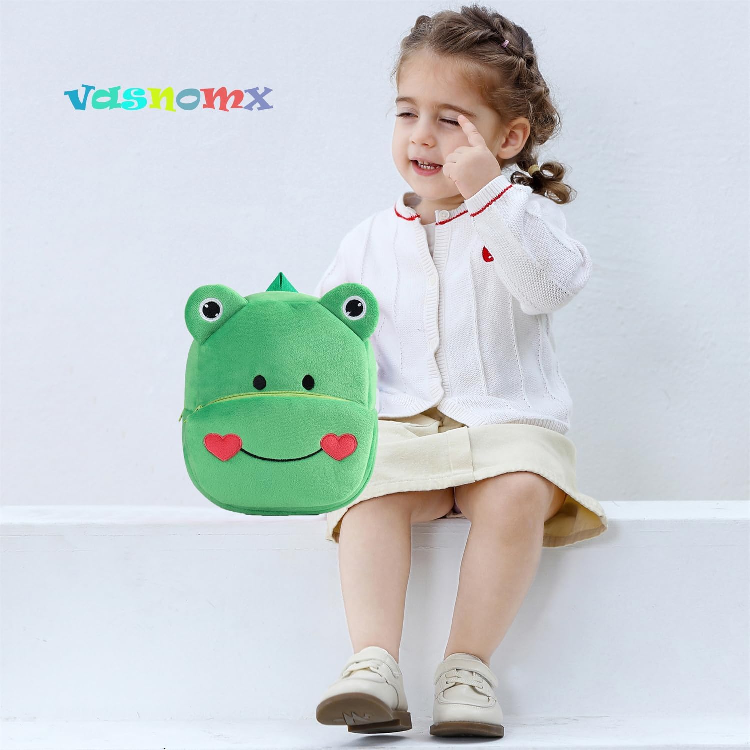 Cute Toddler Backpack,Kids Mini Travel Bag Plush Animal Cartoon Toddler Bag Daypack Backpack for Boys Girls 2-4 Years