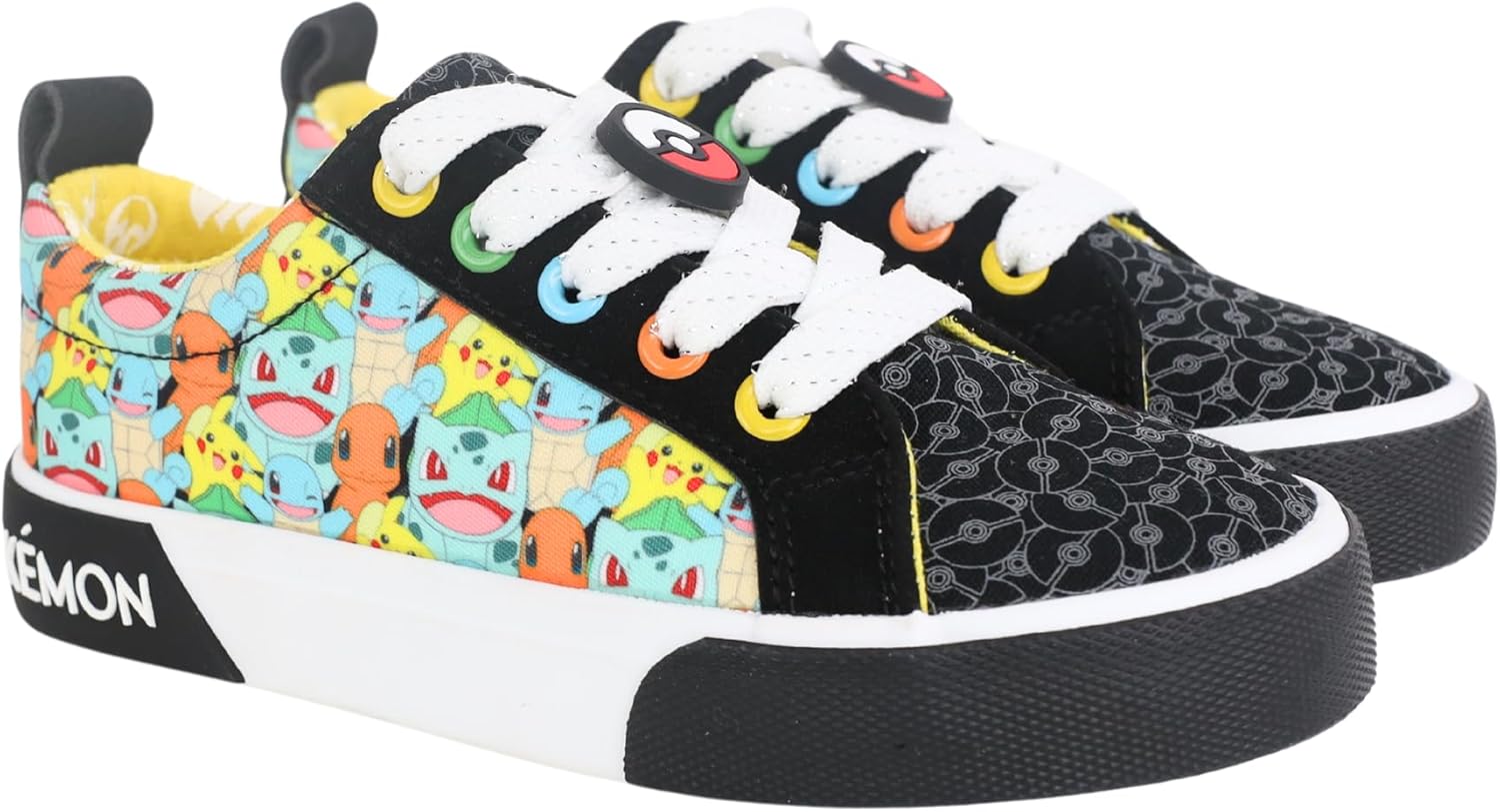 Ground Up Pokemon Youth Low-top Sneakers - Pokemon Court Shoes for Boys/Unisex