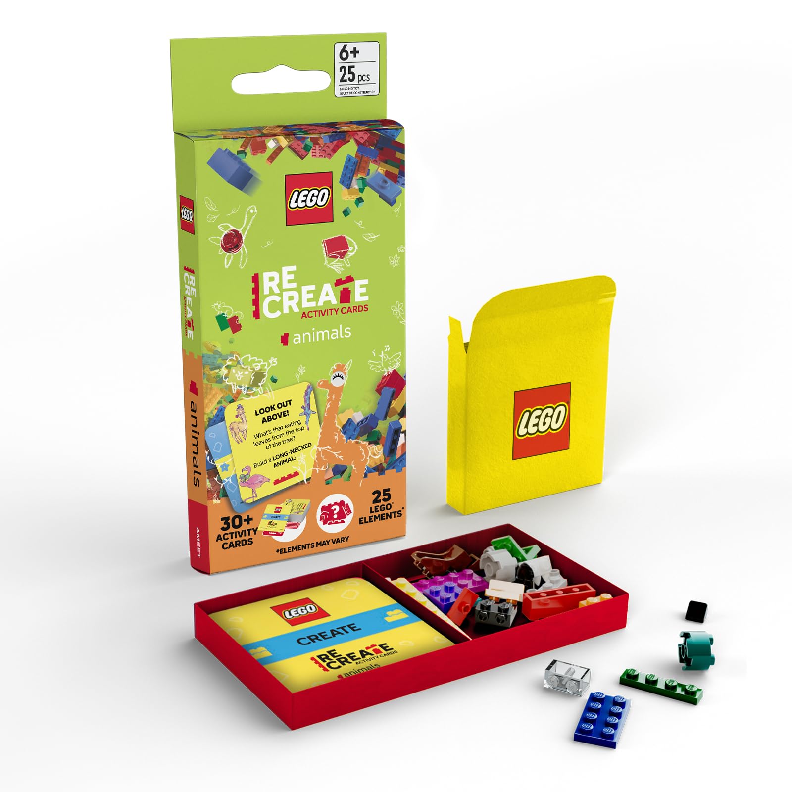 Lego Recreate Activity Cards – Castle | Fantasy Building Game with 30+ Activity Cards & 25 Lego Elements | Ages 6+