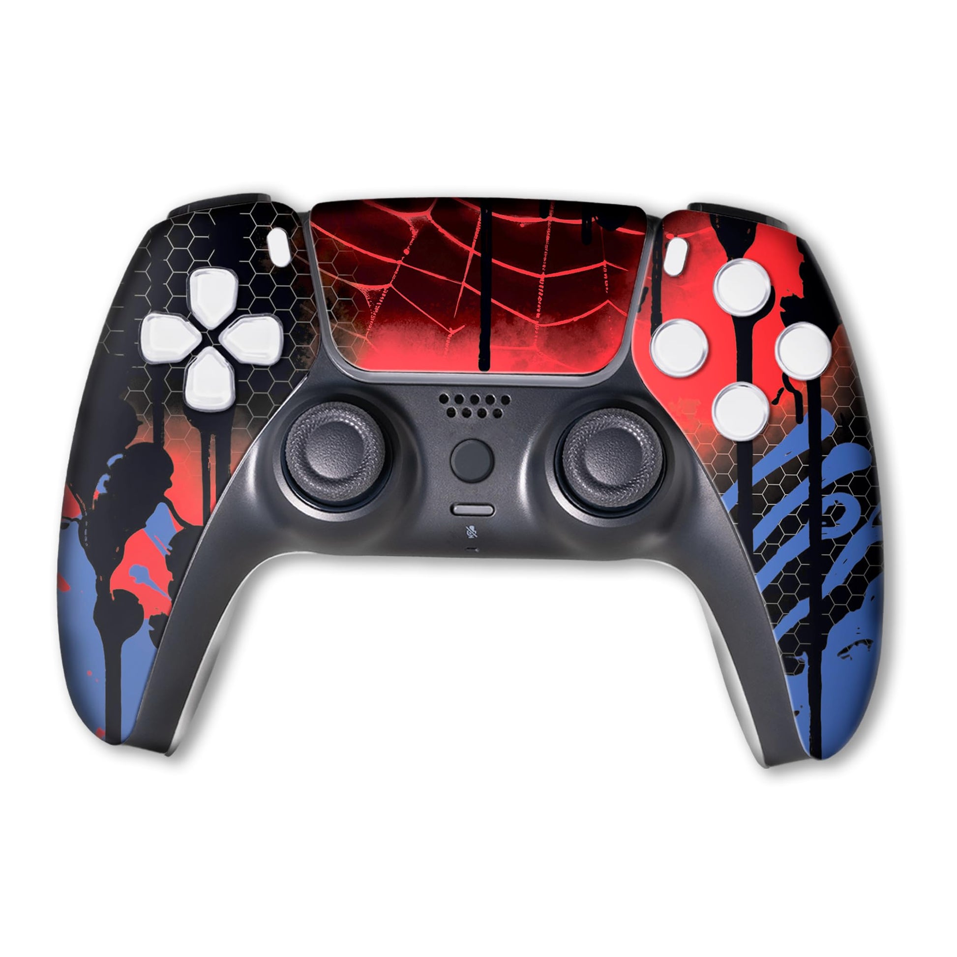 Marrvel Custom PS-5 Controller Wireless compatible with Play-Station 5 Console by BCB Controllers | Proudly Customized in USA with Permanent HYDRODIP Printing(NOT JUST A SKIN)(MODDED)