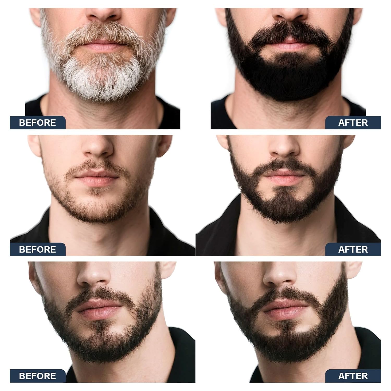 Beard Pen - Beard Pencil Filler for Men Black, Barber Pencil with Beard Brush & Comb, Dual-Head Beard Filler with 4-Fork-Tip Waterproof Mens Grooming Kits Gifts for Men, Mens Gifts Ideas (Dark Brown)