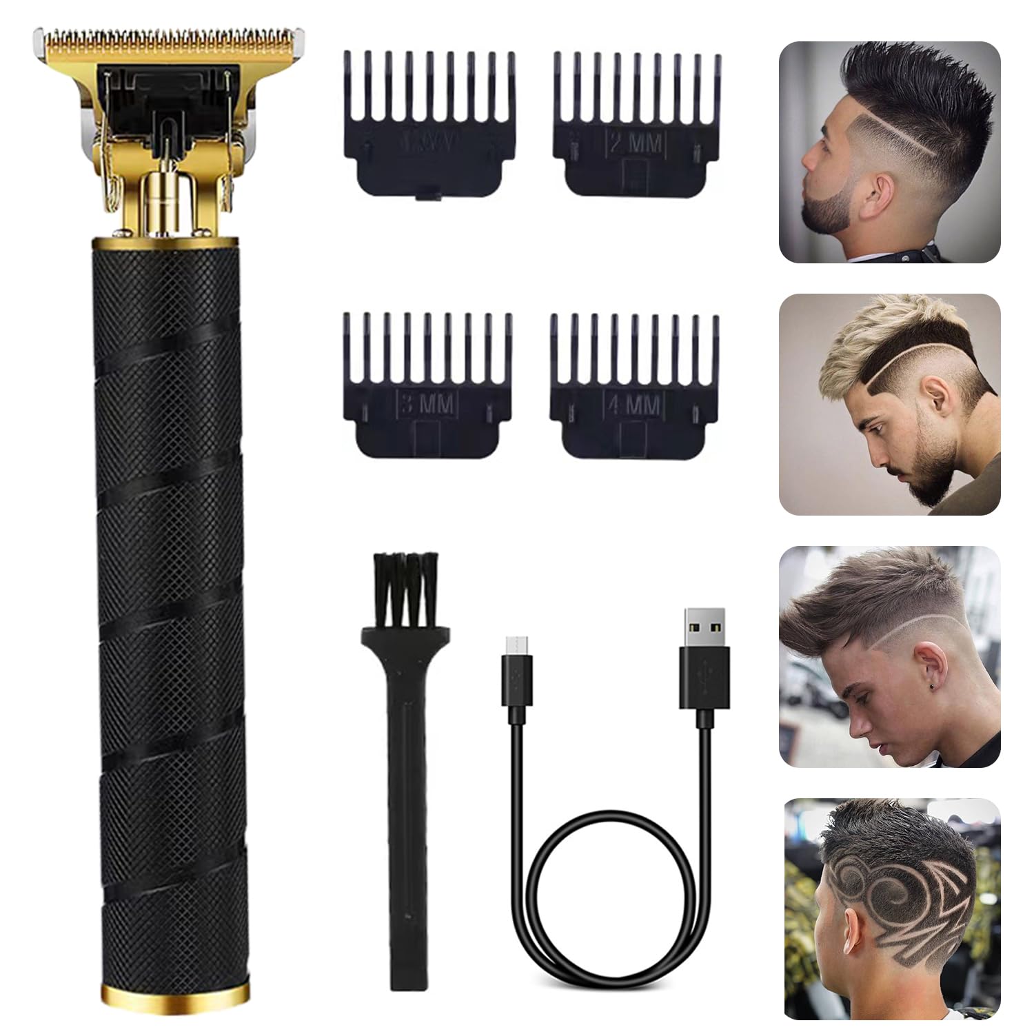 Hair Clippers for Men, Professional Hair Trimmer Cordless Zero Gapped T-Blade Trimmer Rechargeable Beard Trimmer, Mens Gifts Hair Grooming Set for Hair Cutting