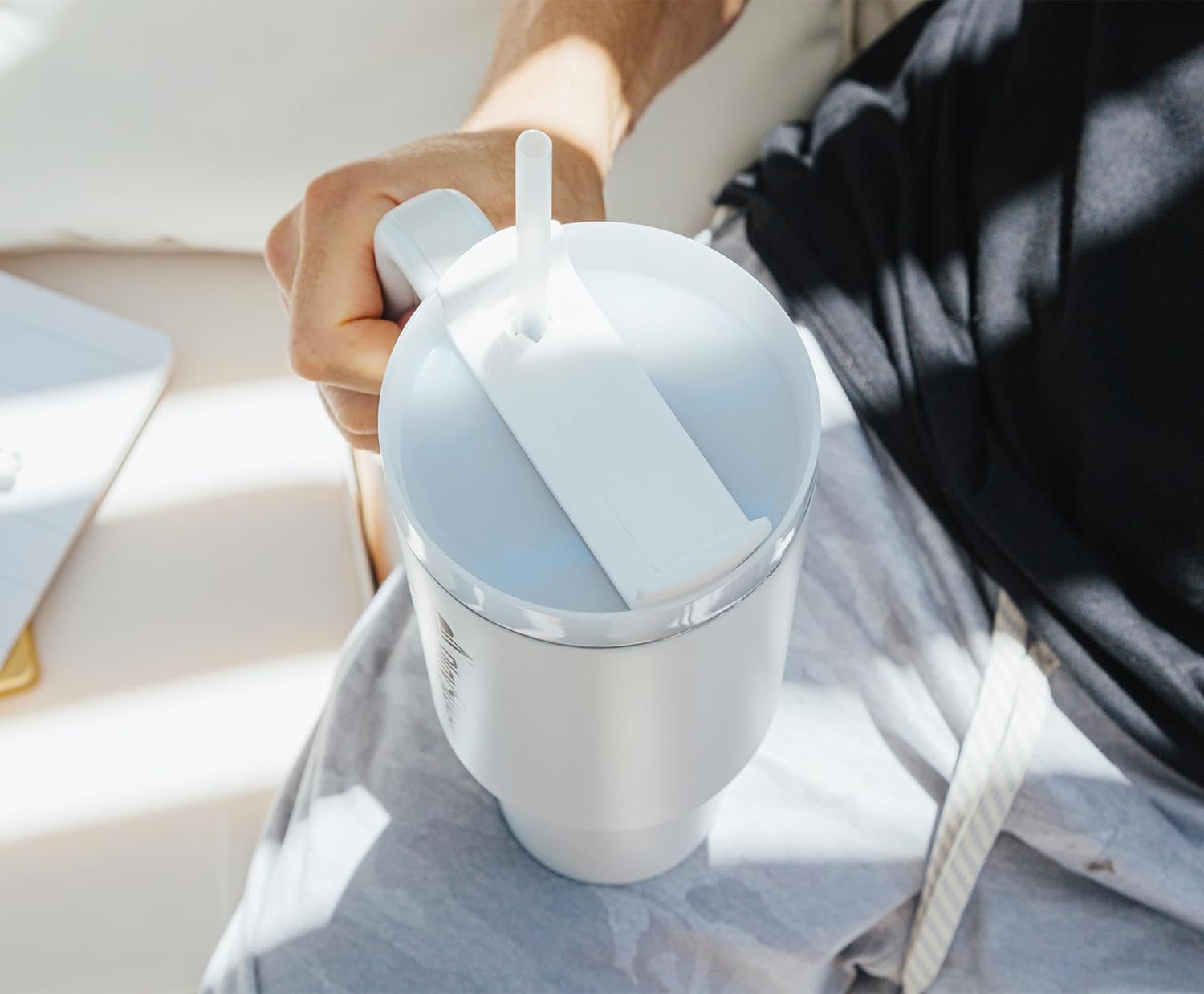 Pyramid America PlayStation Controller Icons Metal Travel Tumbler With Leak-Resistant Lid and Reusable Straw | Holds 40 Ounces