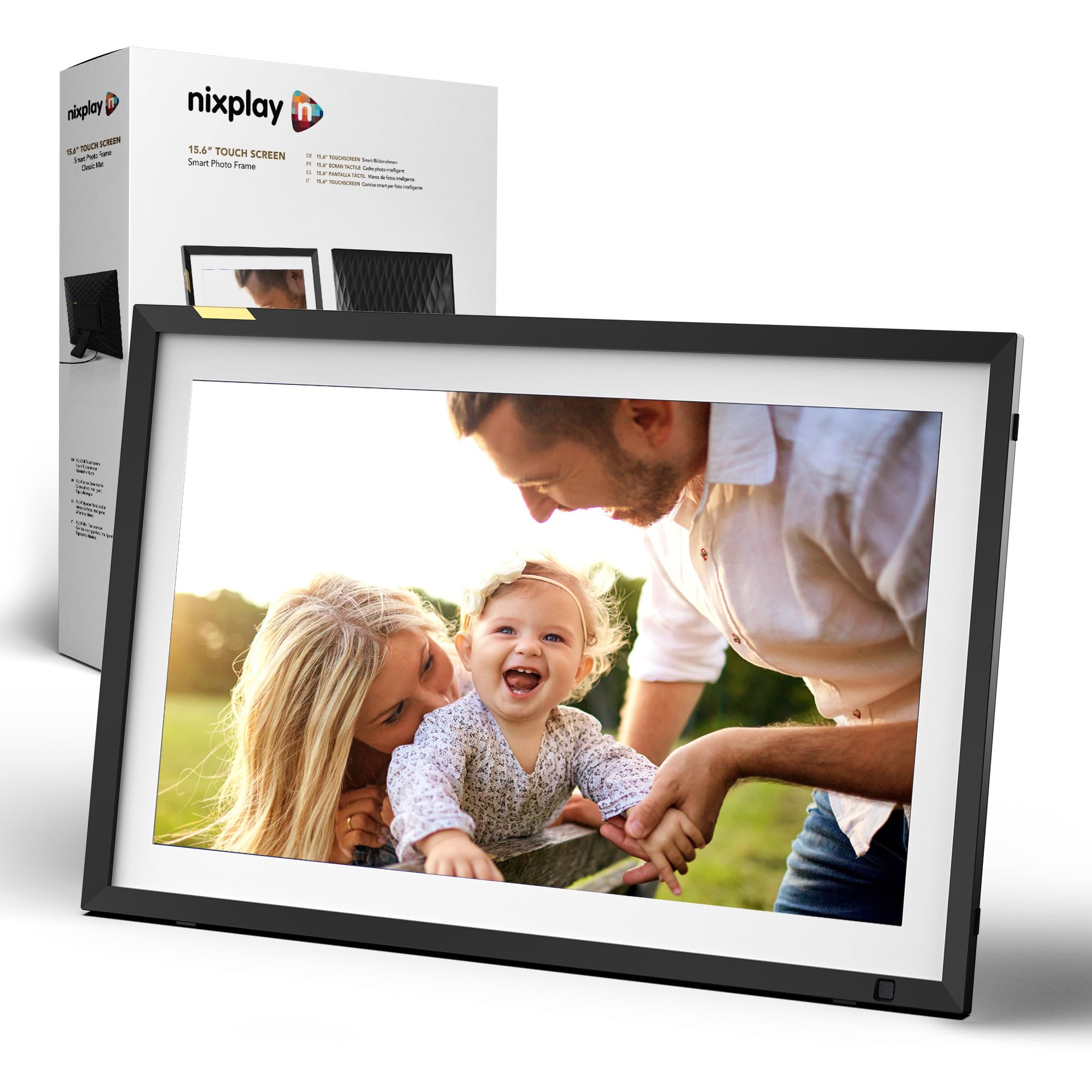 Nixplay AI-Enhanced Digital Picture Frame | Stunning HD Touch Screen Display | Perfect Digital Picture Frame for Gifting | Auto-Rotation Feature, Securely Share Photos/Videos via Email or App | 10.1"