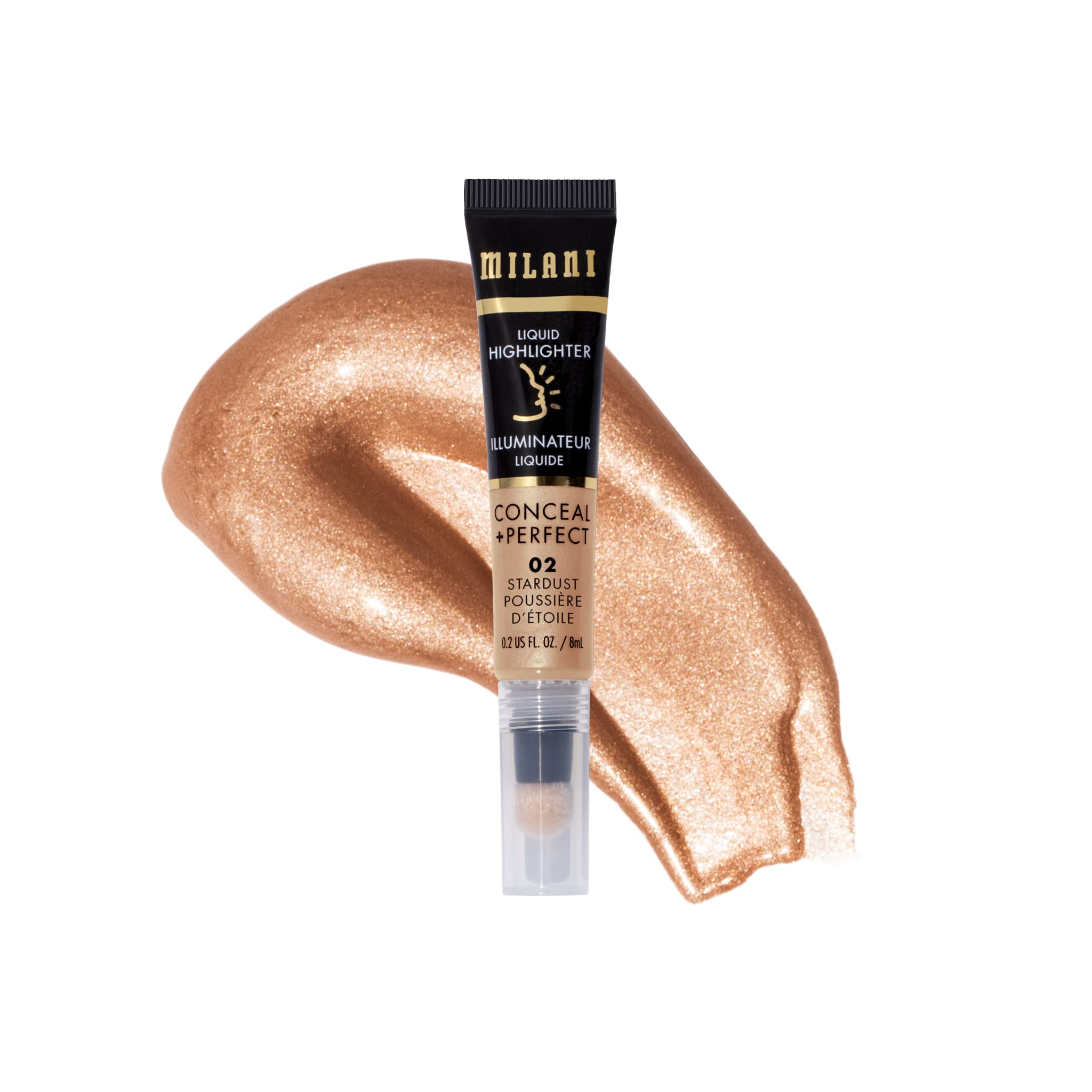 Milani Conceal + Perfect Liquid Highlighter for Added Glow, Face Lift Collection - Molten