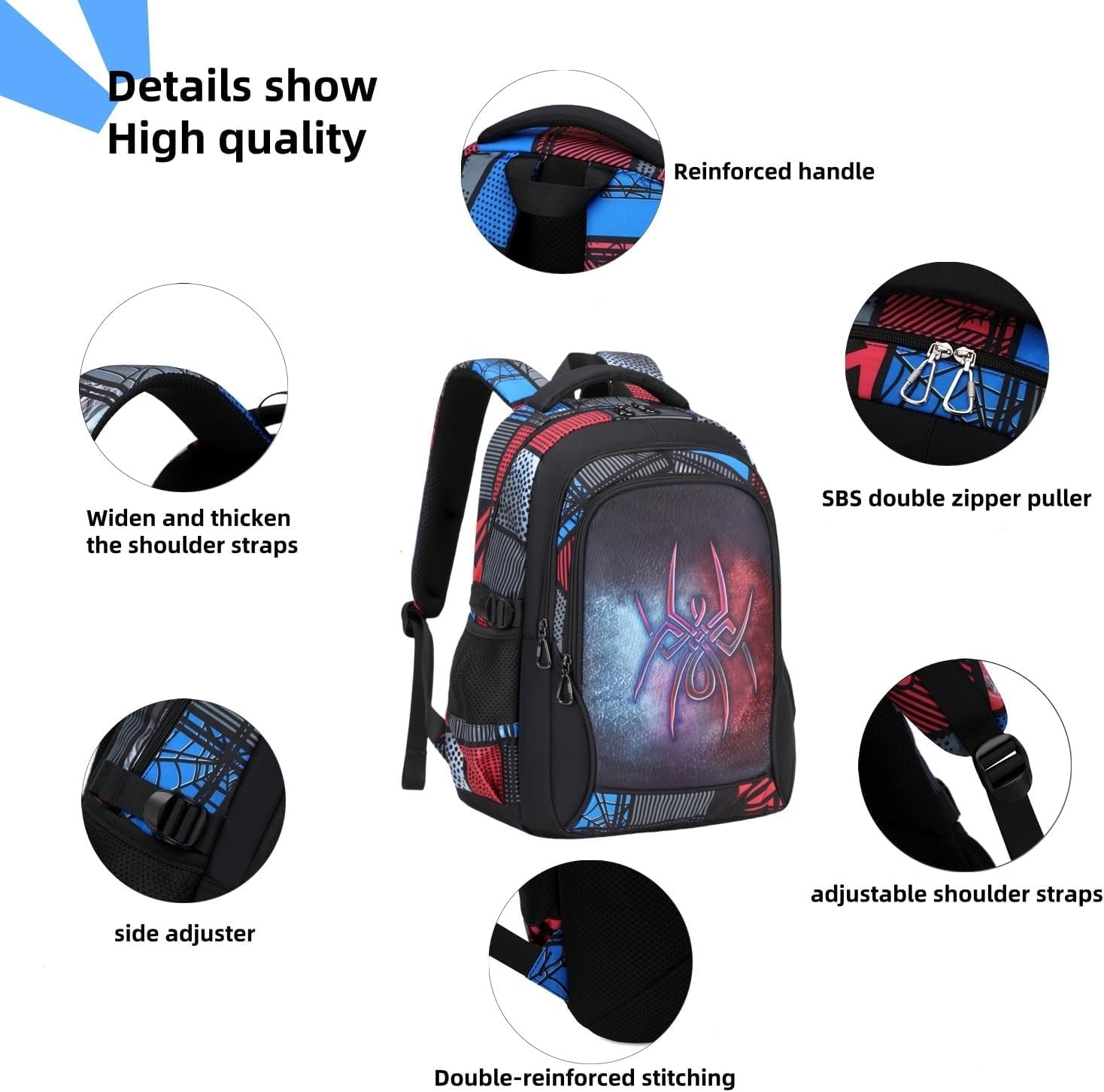 Lmwzh Backpack For Boys Elementary School Bags Kids Bookbag Waterproof Lightweight Durable (18Inch)