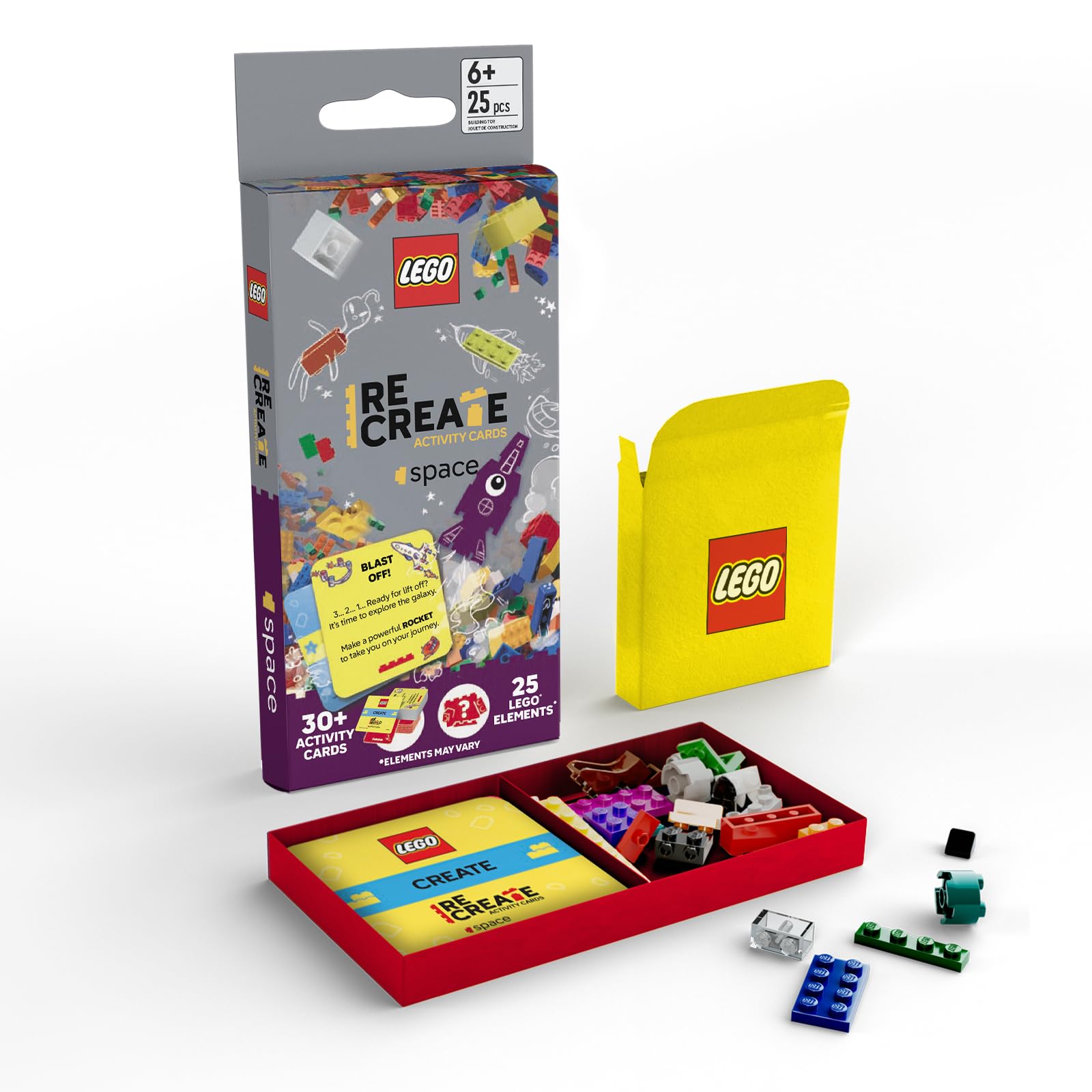 Lego Recreate Activity Cards – Castle | Fantasy Building Game with 30+ Activity Cards & 25 Lego Elements | Ages 6+