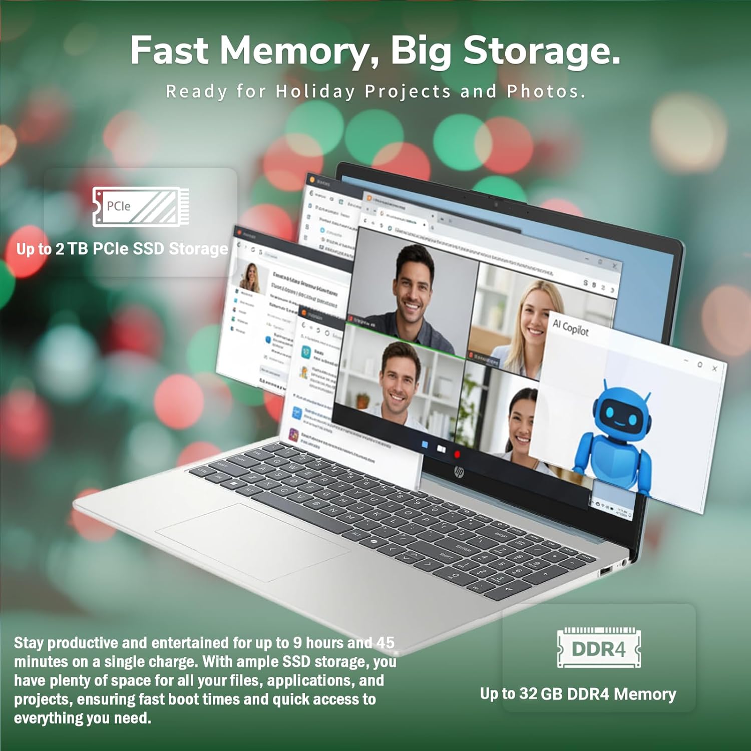 HP 15.6 Touchscreen Laptop Computer - Windows 11Pro, AI Copilot, 16GB RAM + 1TB SSD, 15.6'' FHD Anti-Glare Touchscreen (1920 x 1080), Intel 8 Core i3-N305, Intel UHD Graphics, WiFi-6, Moonlight Blue