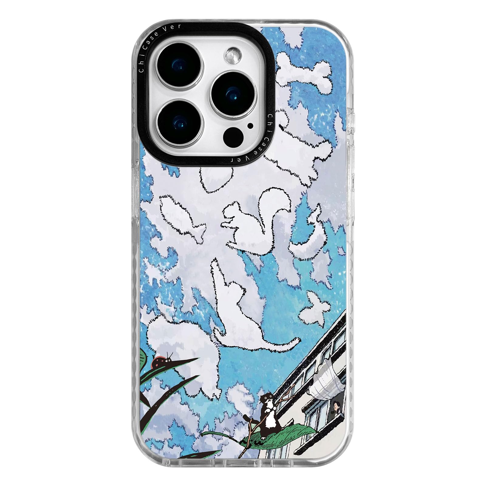 for iPhone 12 Case, Cartoon Pattern with Little Prince-Like, Military-Grade Drop Protection, Cute Soft Slim TPU Protective Cover with Camera Lens Protection for Women & Girls