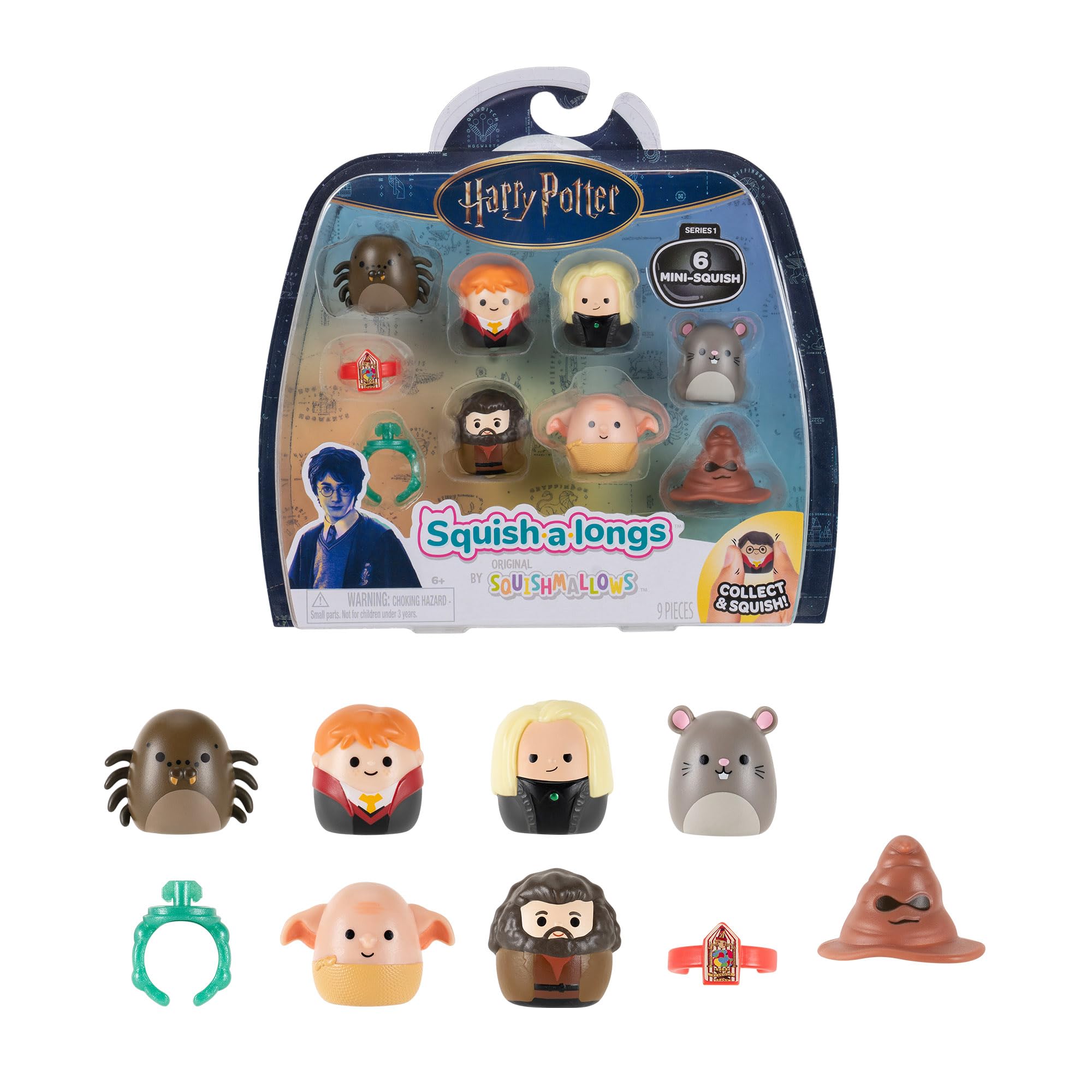 Squish-a-longs “Harry Potter” Mini-Squish + Accessory 6-Pack