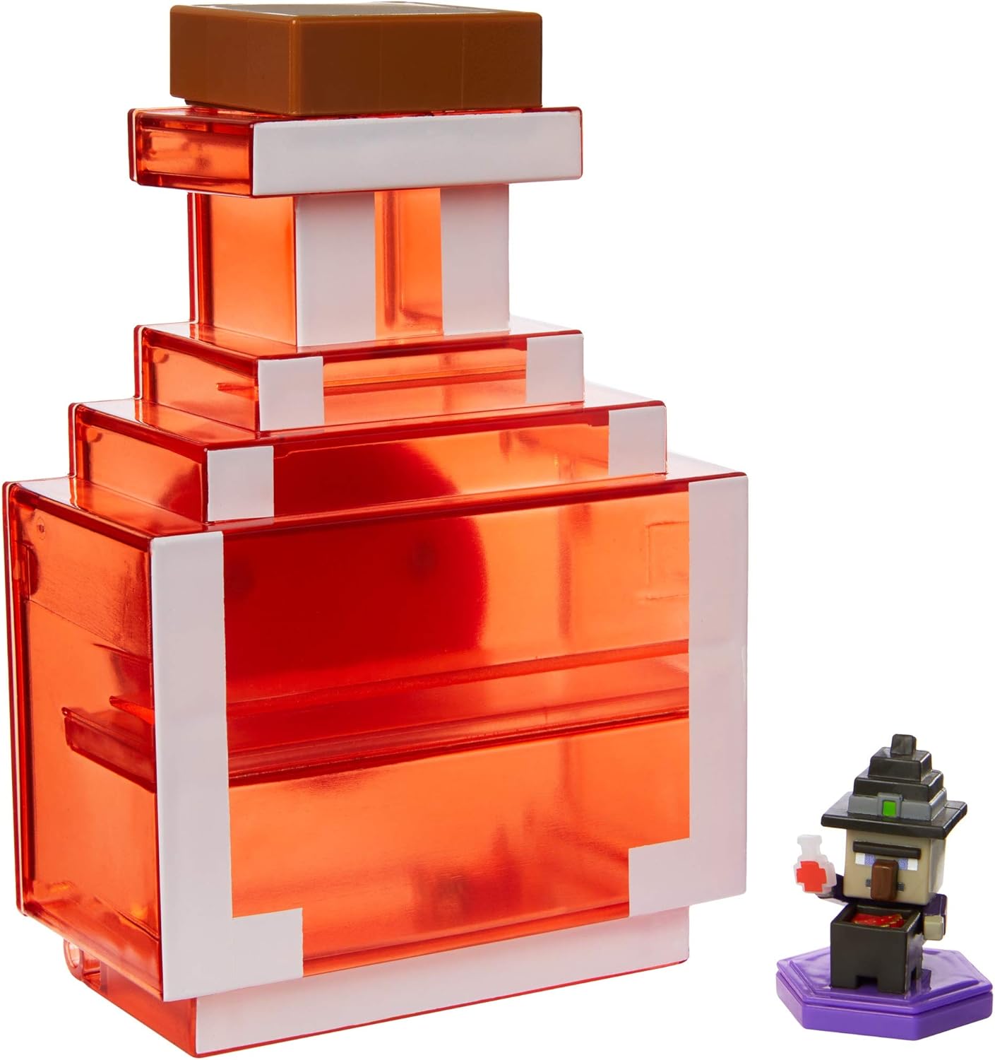 Mattel Minecraft Carry Along Potion Plus Exclusive Mini Figure, Carrying Case for Mini Figures, Based on Minecraft Video Game, Toys for Kids Age 6 and Up