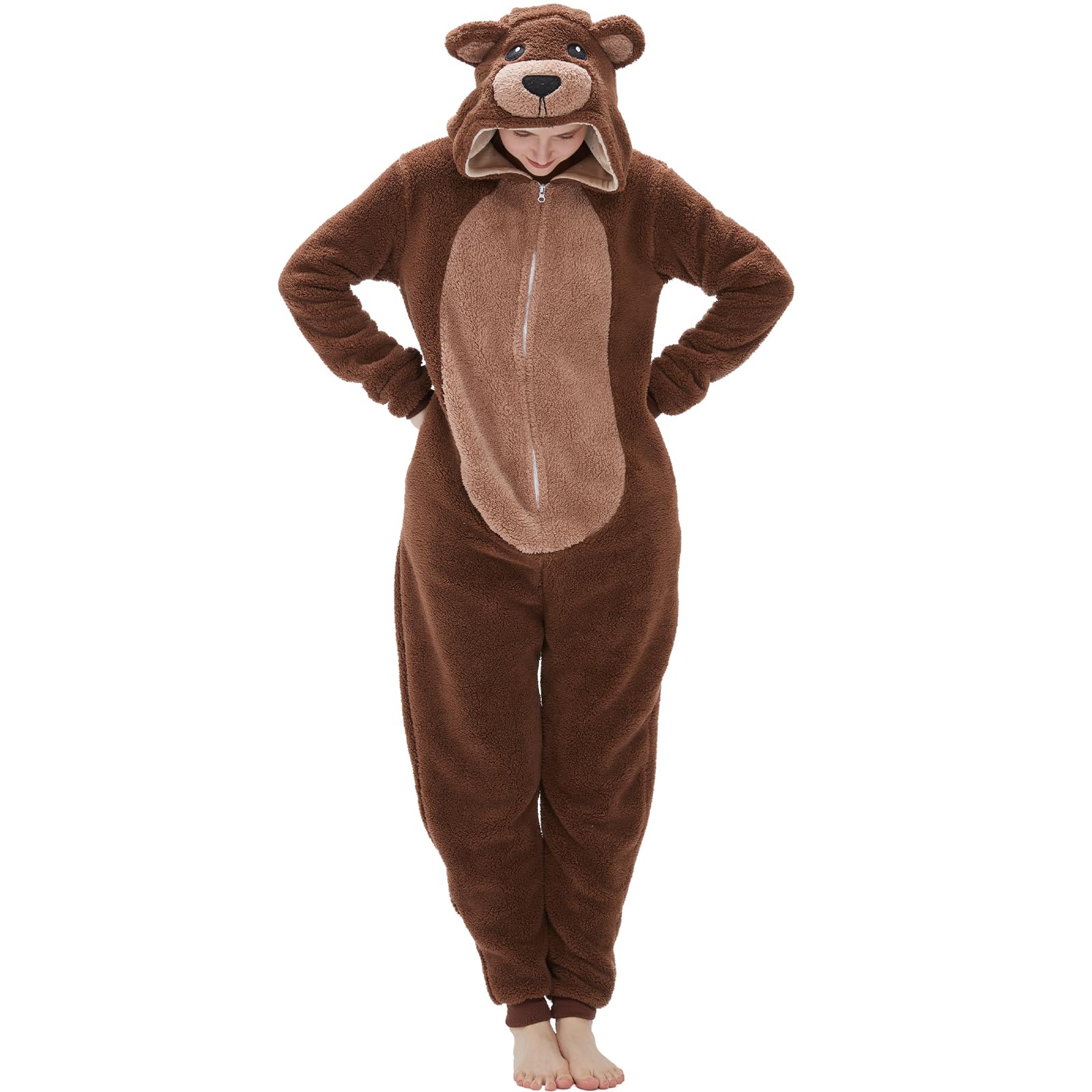 SWEETXIN Adult Unisex Onesie Pajamas Halloween Christmas Cosplay Costume Suit for Women and Men