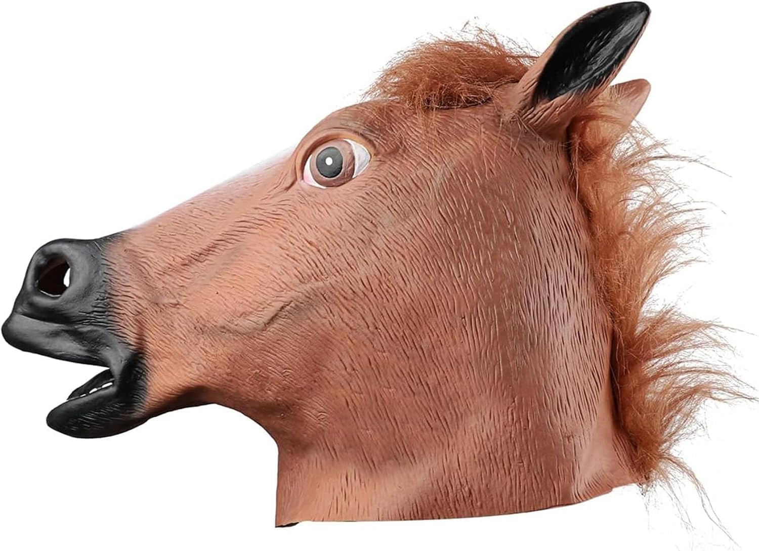 Halloween Mask Horse Head Mask Deluxe Novelty Halloween Costume Party Latex Animal Head Mask for Adults Men Masquerade