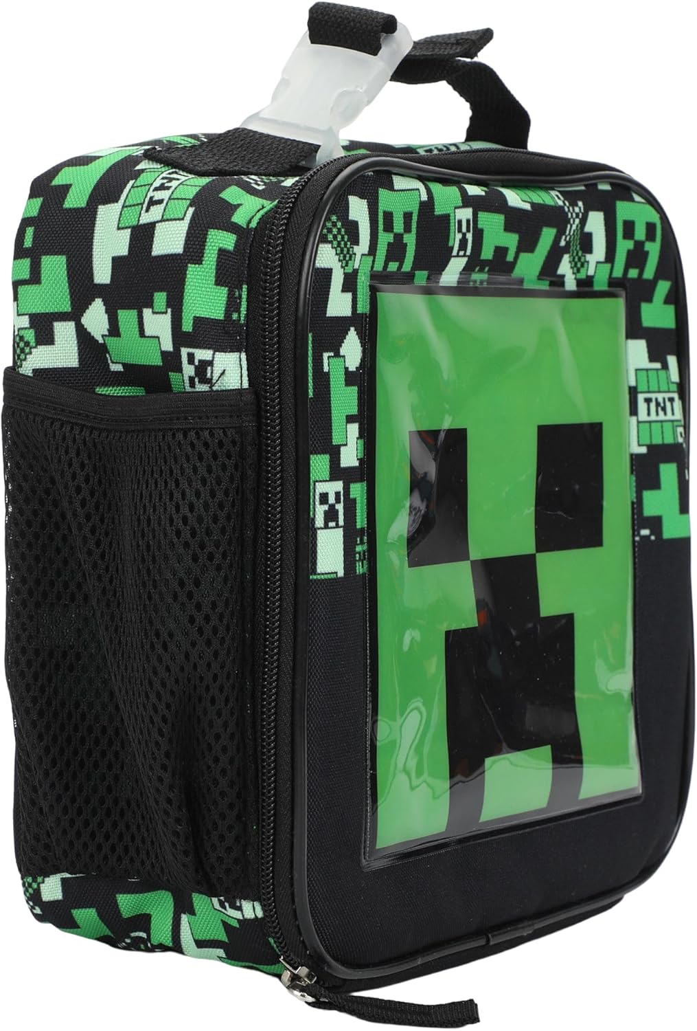 Bioworld Minecraft Square Insulated Lunchbox with Mesh Side Pocket