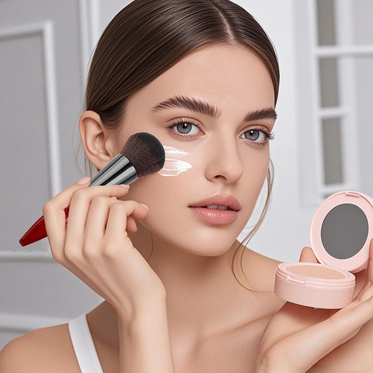 Professional Makeup Brush Set Foundation Brush Powder Brush Rich Soft Bristles Rosewood Handle Brush for Ultimate MakeUp Experience