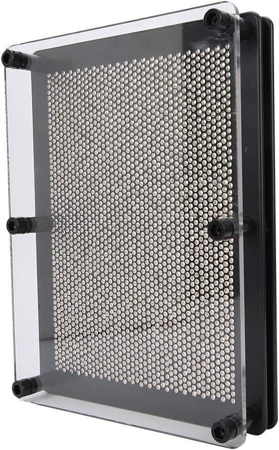 3D Pin Art Board, Classic Pin Impression Desk Toys Sculpture 20x15x5.5cm Metal Hand Mold Impression Desk Sculpture Sensory Toys for Kids and Adult(Large)