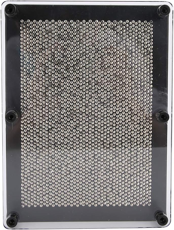 3D Pin Art Board, Classic Pin Impression Desk Toys Sculpture 20x15x5.5cm Metal Hand Mold Impression Desk Sculpture Sensory Toys for Kids and Adult(Large)