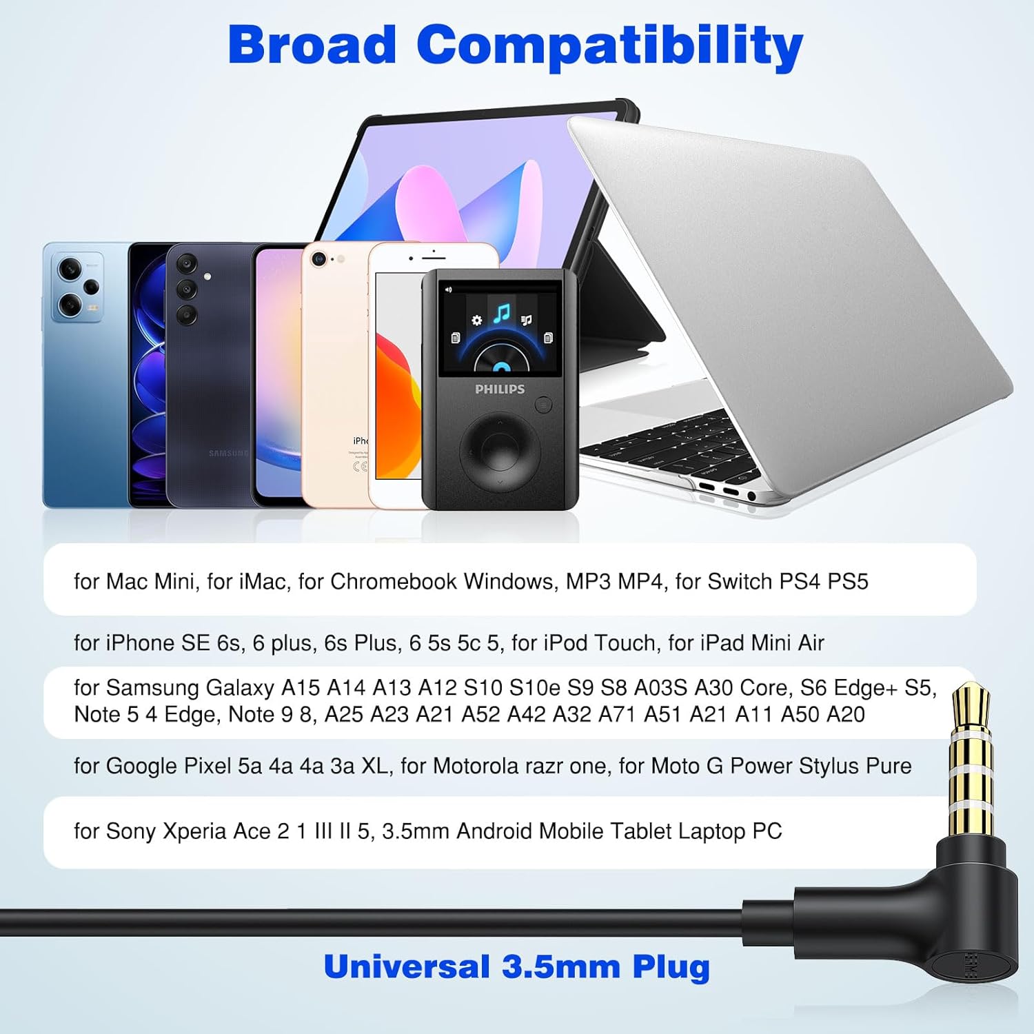 TOPAUX 3.5mm Wired Earbud in-Ear Headphone with Mic School Chromebook Computer PC Noise Canceling Jack Earphone Right Angle Gaming Headset for Moto G 5G Stylus Play Power Edge Galaxy A15 A14 Airplane