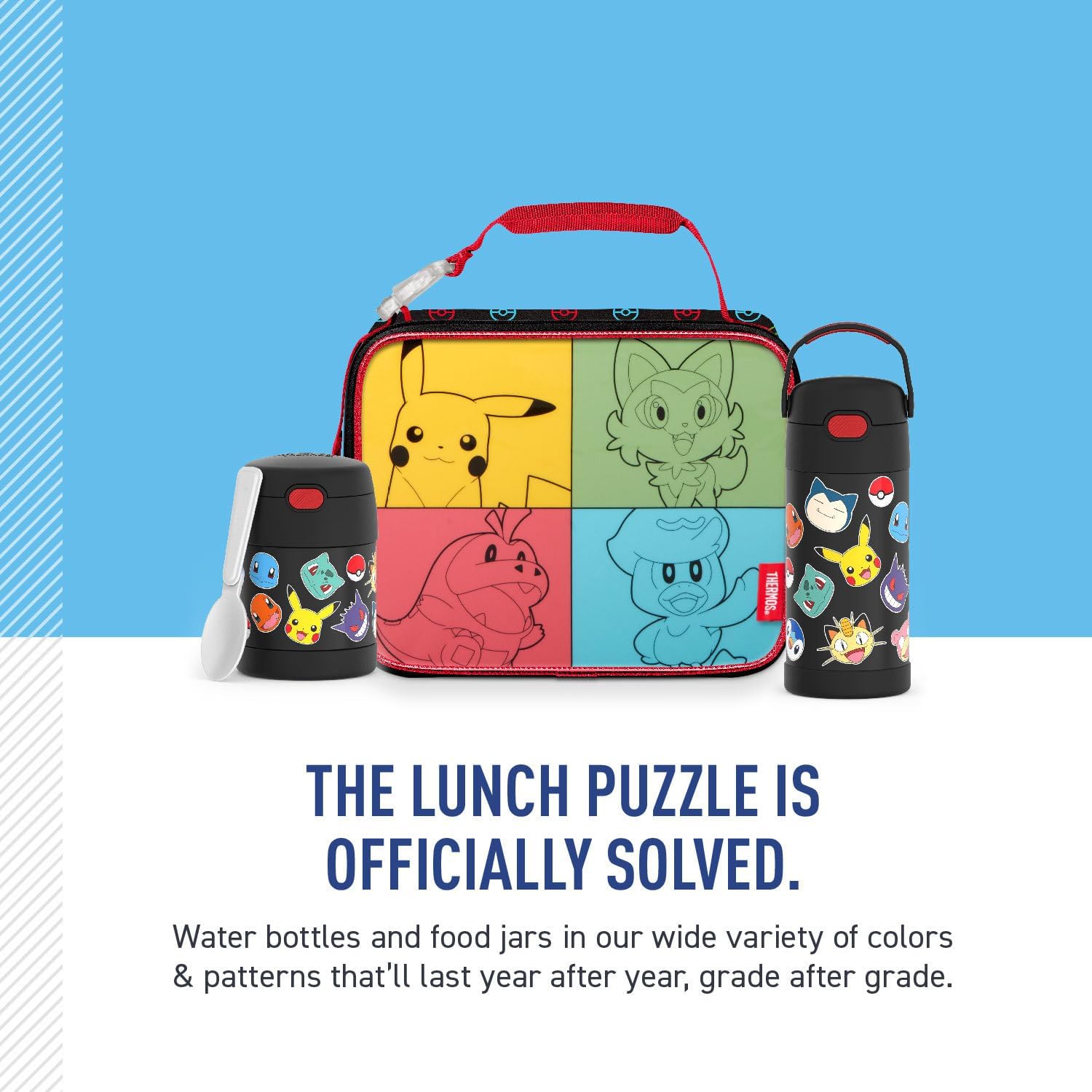 THERMOS Kids Soft Lunch Box, Pokemon