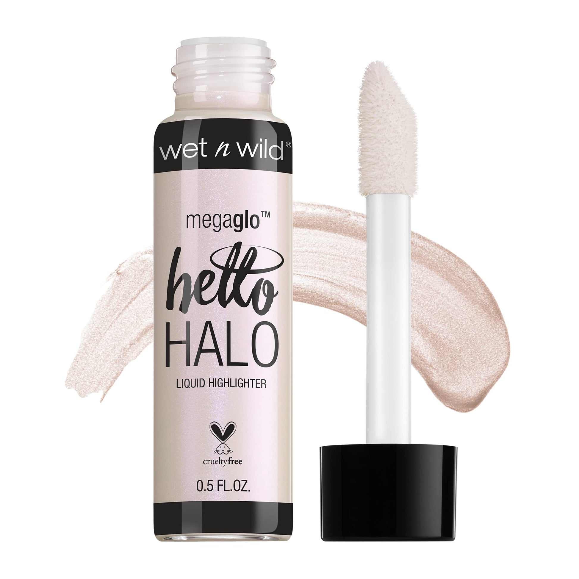wet n wild MegaGlo Hello Halo Liquid Highlighter Makeup, Shimmer, Rose Gold Halo, Goodbye