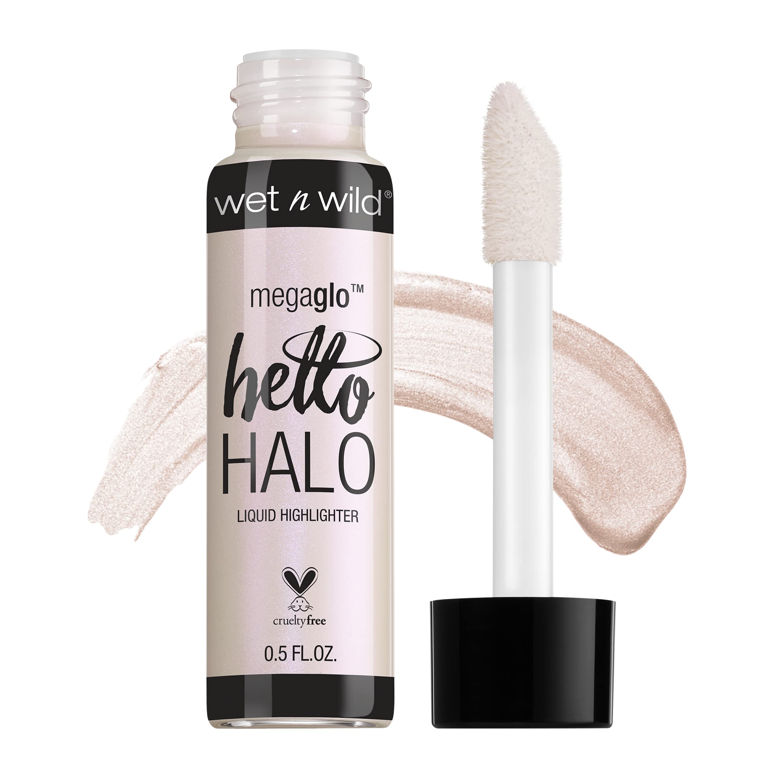 wet n wild MegaGlo Hello Halo Liquid Highlighter Makeup, Shimmer, Rose Gold Halo, Goodbye