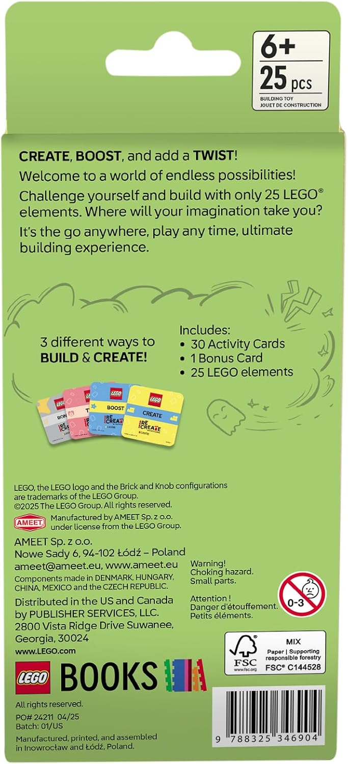 Lego Recreate Activity Cards – Castle | Fantasy Building Game with 30+ Activity Cards & 25 Lego Elements | Ages 6+