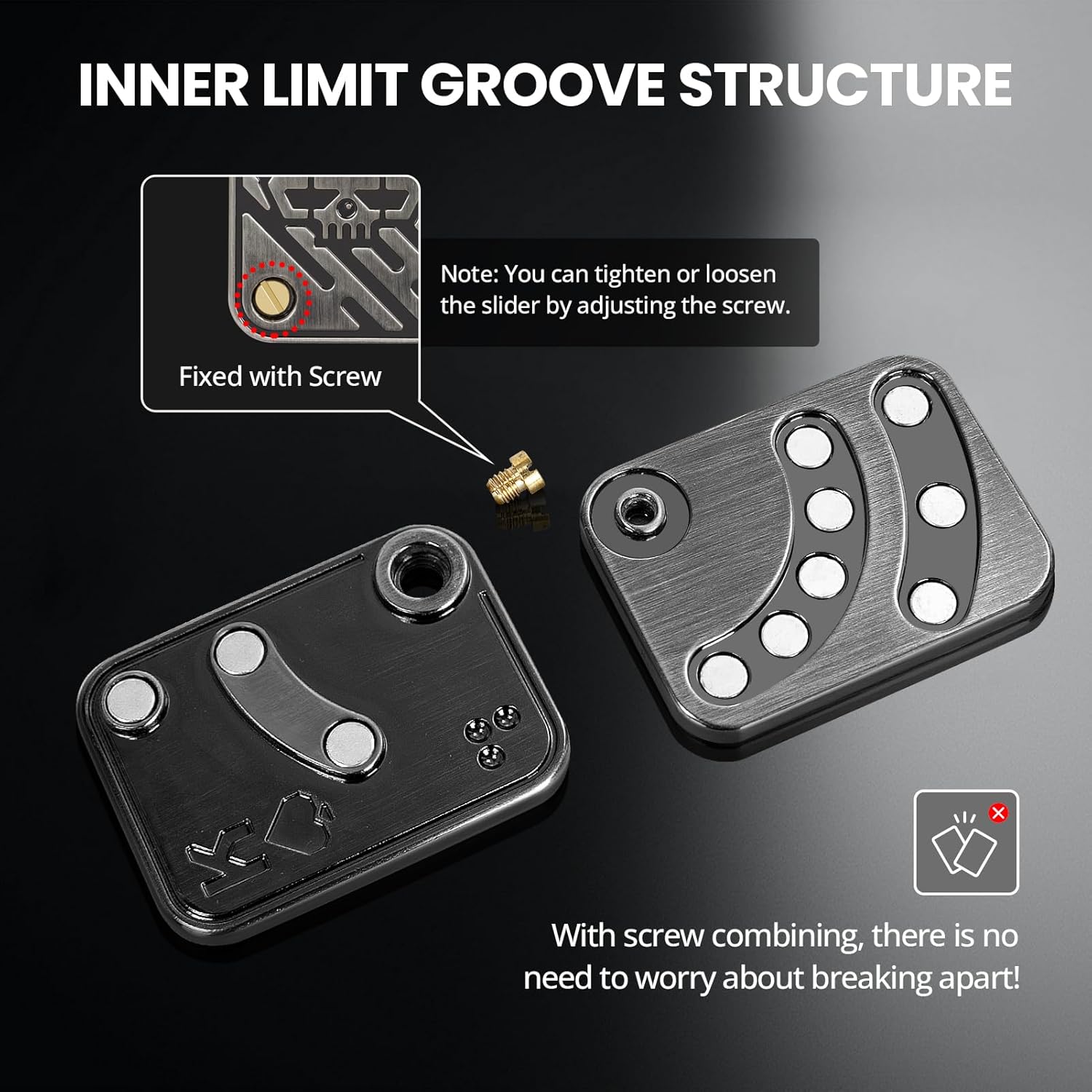 Fidget Toys Adults, Poker Card Fidget Toy, Metal Fidget Slider to Relieve Anxiety and Stress, Cool Desk Toys for Office, Magnet Fidget Toy for Men Adults ADHD