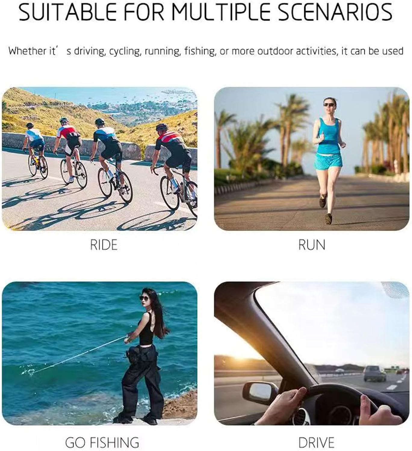 ASHATA Camera Glasses, Smart Video Glasses WiFi 1080P HD Recording 12MP Photos Polarized Sunglasses with 128GB Memory Card, for Outdoor Sports Travel Vlog