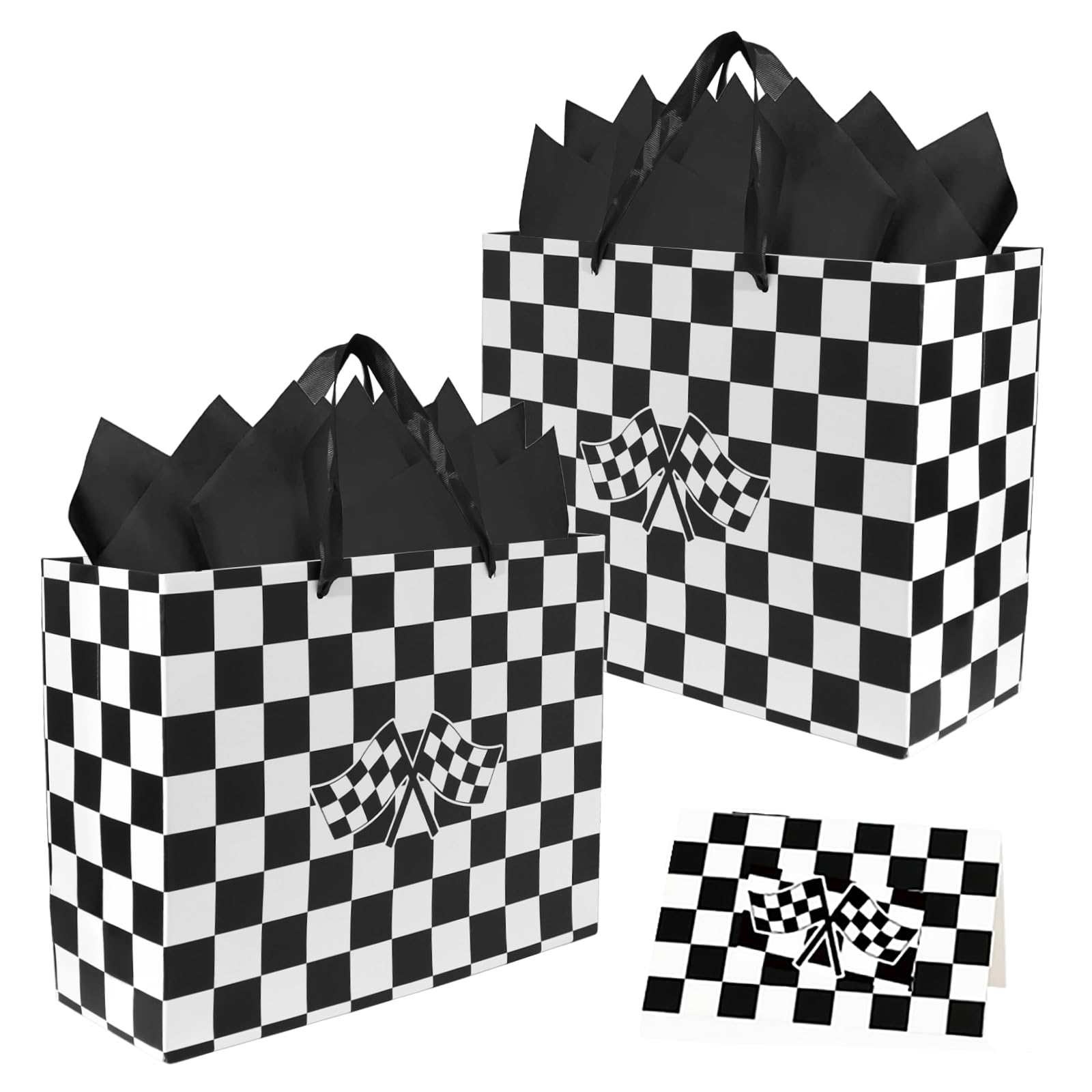 Cartoon Animation Party Gift Bags with Greeting Cards Tissue Papers Pixel Theme Goodie Bags Games Birthday Party Favors Supplies Candy Bags