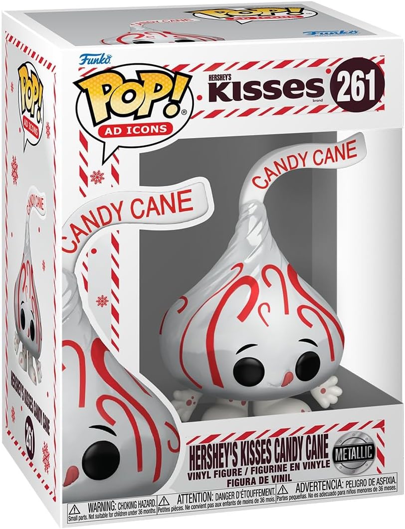 Funko Pop! AD Icons: Hershey's - Hershey's Kisses Candy Cane - Metallic - Collectable Vinyl Figure - Gift Idea - Official Merchandise - Toys for Kids & Adults - Ad Icons Fans