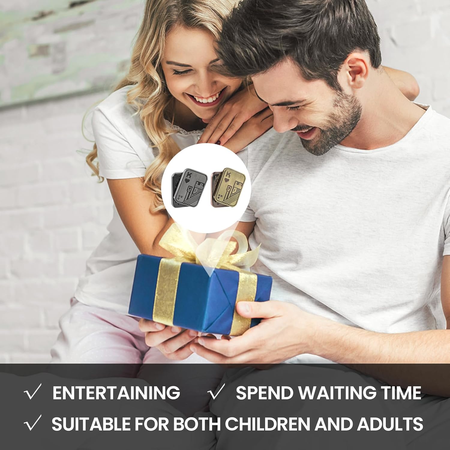 Fidget Toys Adults, Poker Card Fidget Toy, Metal Fidget Slider to Relieve Anxiety and Stress, Cool Desk Toys for Office, Magnet Fidget Toy for Men Adults ADHD