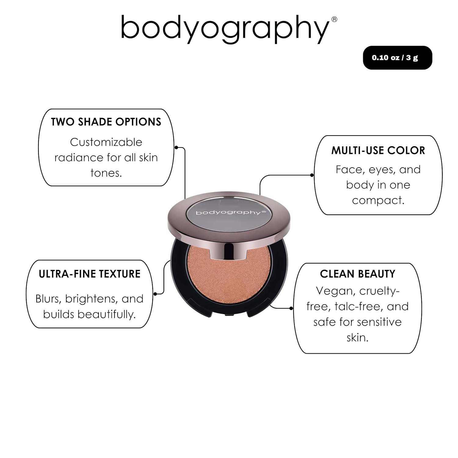 Bodyography Sunrise Light Highlighter - Compliments All Skin Tones