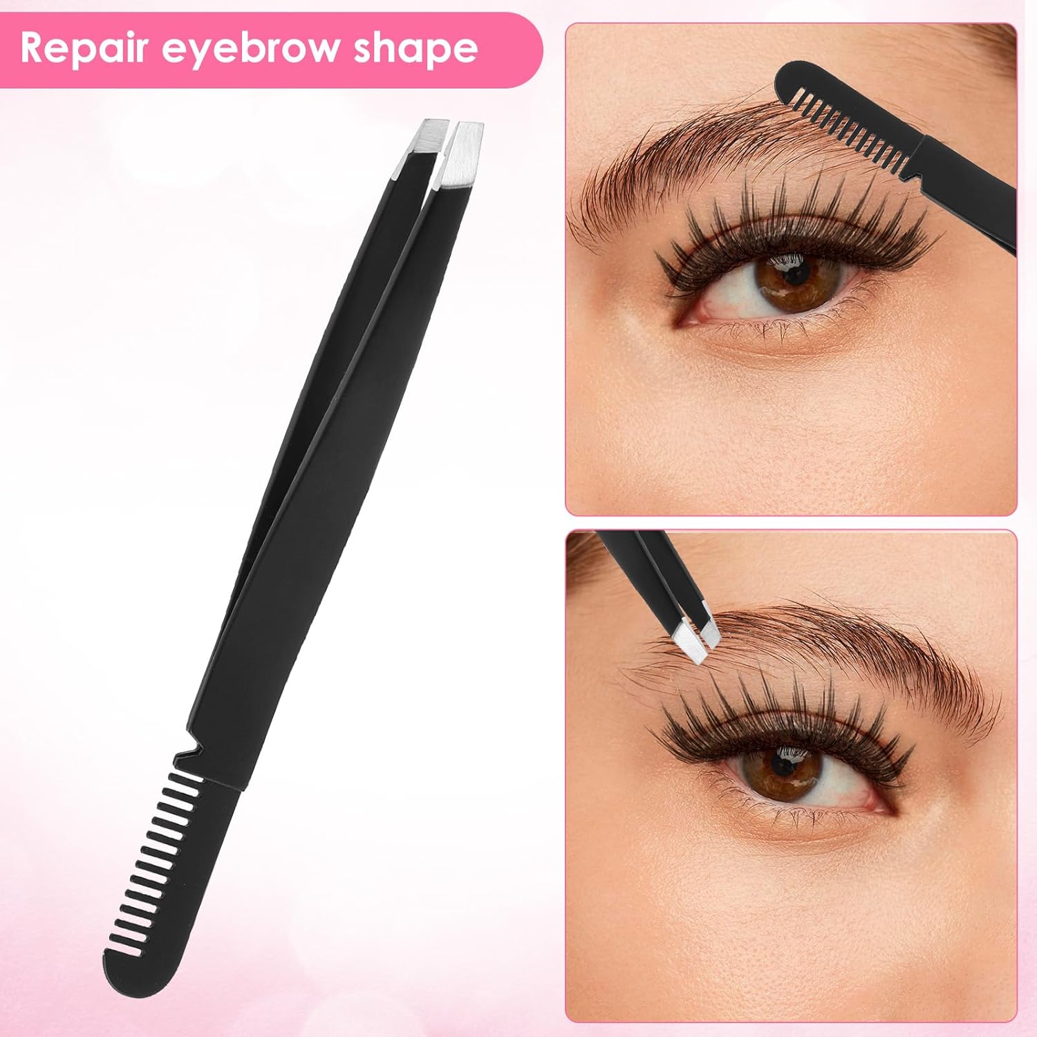Eyebrow Razor, 5-in-1 Eyebrow Kit, Eyebrows Trimmers Set for Women and Men Eyebrows Grooming (Including Brow Razors, Tweezers, Scissors, Trimmer, Comb)