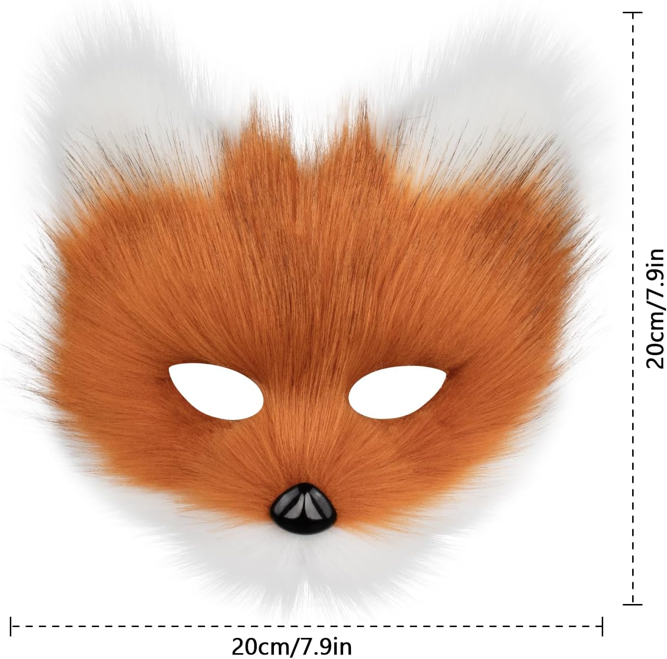 Animal Fox Wolf Mask Halloween Party Cosplay Costumes Props Plush Cat Half Face Masks Carnival Christmas Masquerade