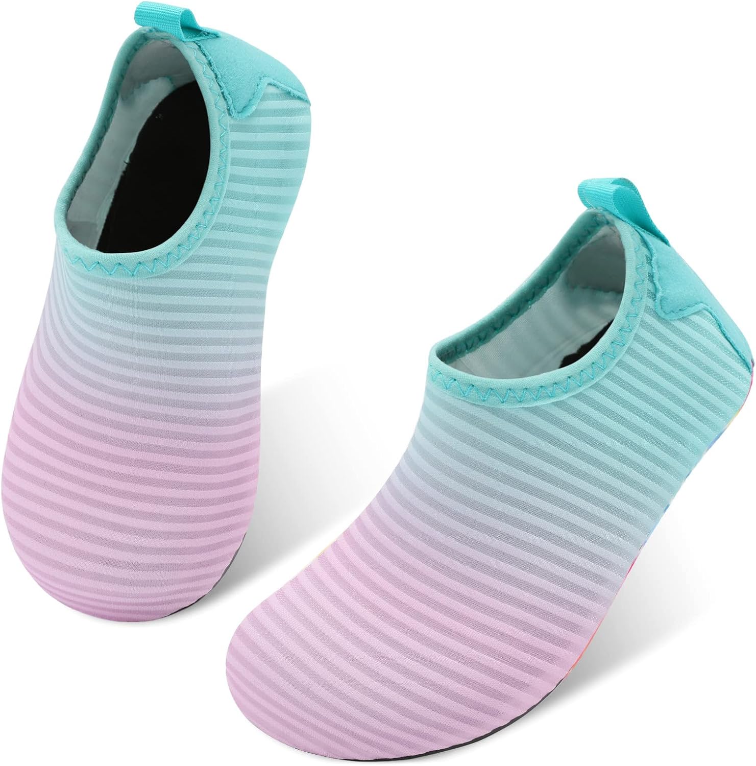 JIASUQI Kids Boys and Girls Summer Athletic Water Shoes Aqua Socks for Beach Swimming Pool