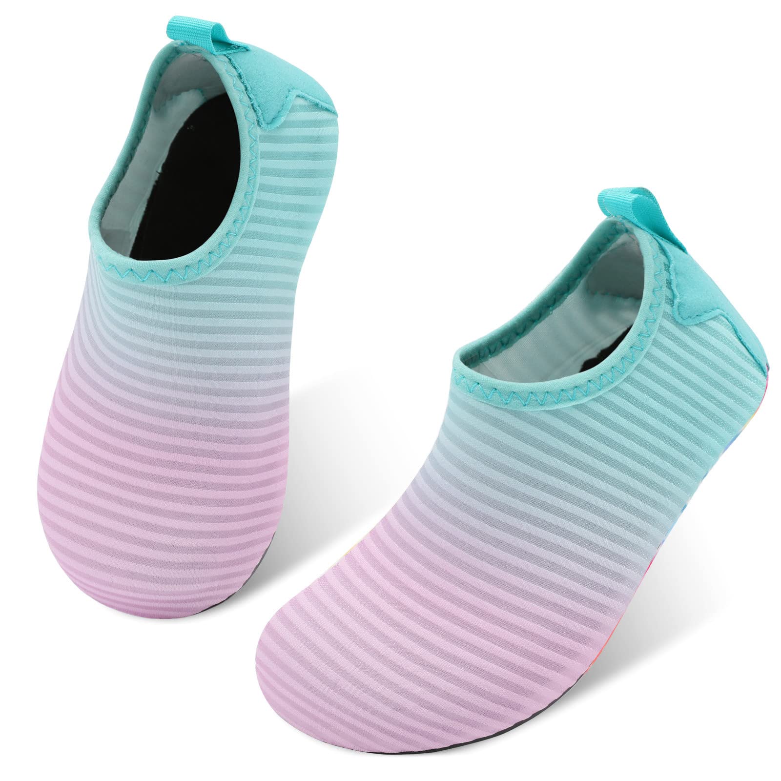 JIASUQI Kids Boys and Girls Summer Athletic Water Shoes Aqua Socks for Beach Swimming Pool