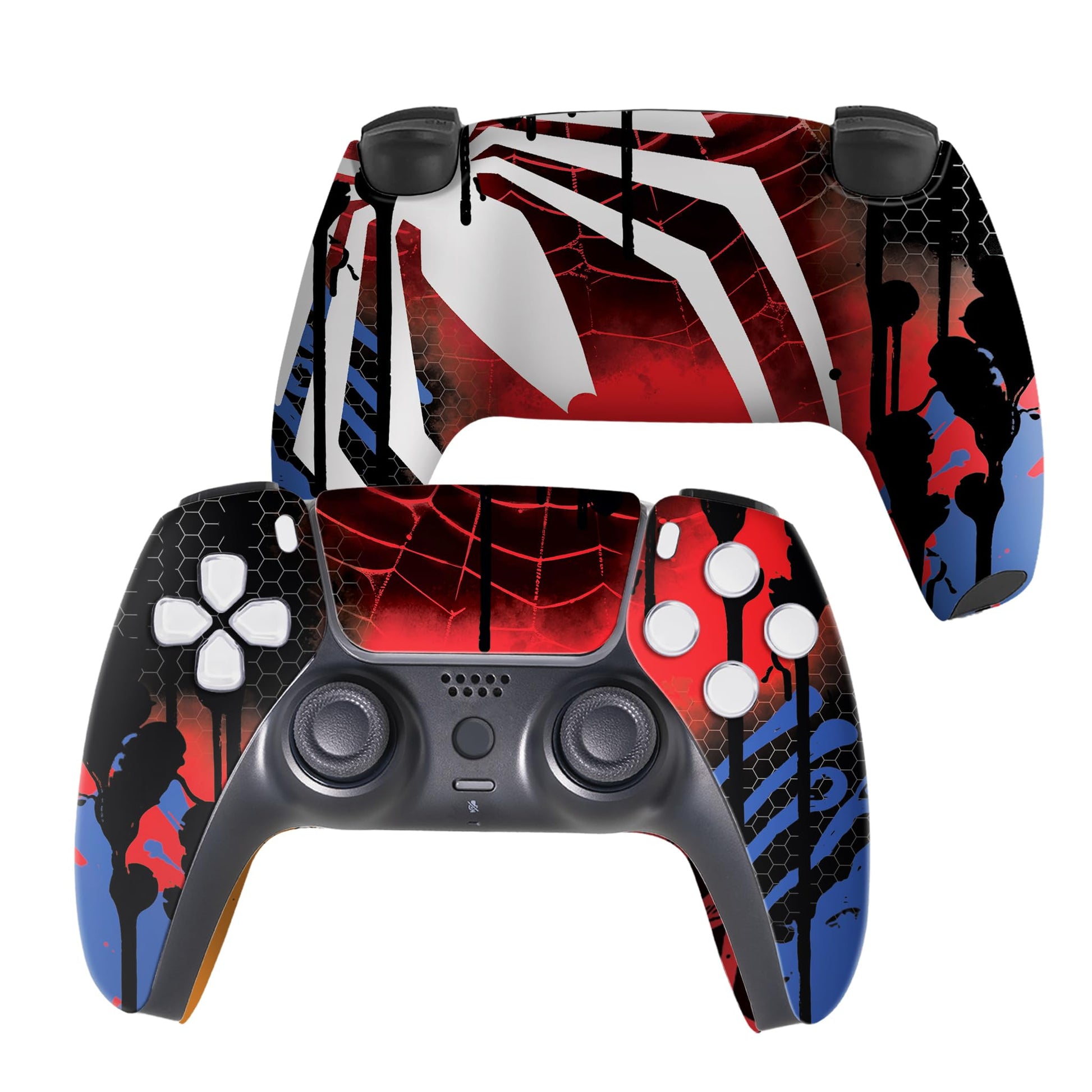 Marrvel Custom PS-5 Controller Wireless compatible with Play-Station 5 Console by BCB Controllers | Proudly Customized in USA with Permanent HYDRODIP Printing(NOT JUST A SKIN)(MODDED)
