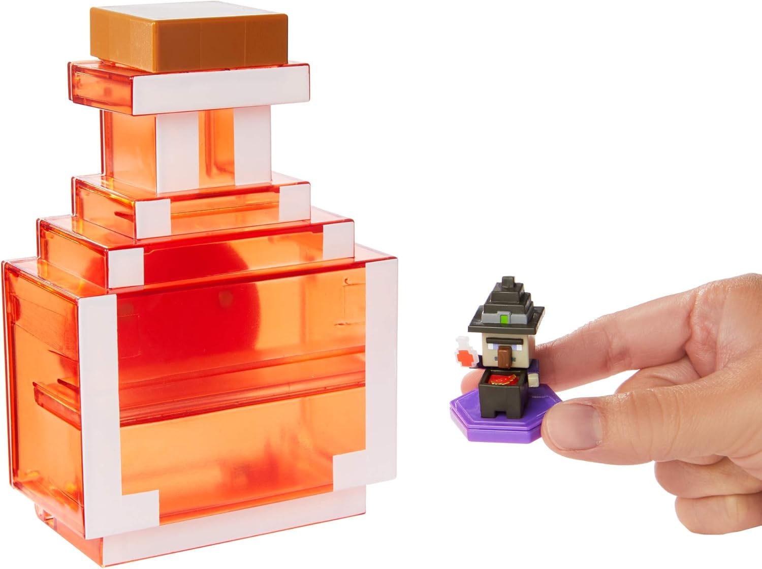 Mattel Minecraft Carry Along Potion Plus Exclusive Mini Figure, Carrying Case for Mini Figures, Based on Minecraft Video Game, Toys for Kids Age 6 and Up