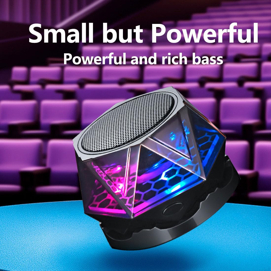 Bluetooth Speaker,portable bluetooth speakers with Lights,Enhanced Bass, IPX7 Waterproof,Bluetooth 5.3, 24H Playtime,Outdoor Speaker,speakers bluetooth wireless for Party,Travel,Biking,Gift Ideas