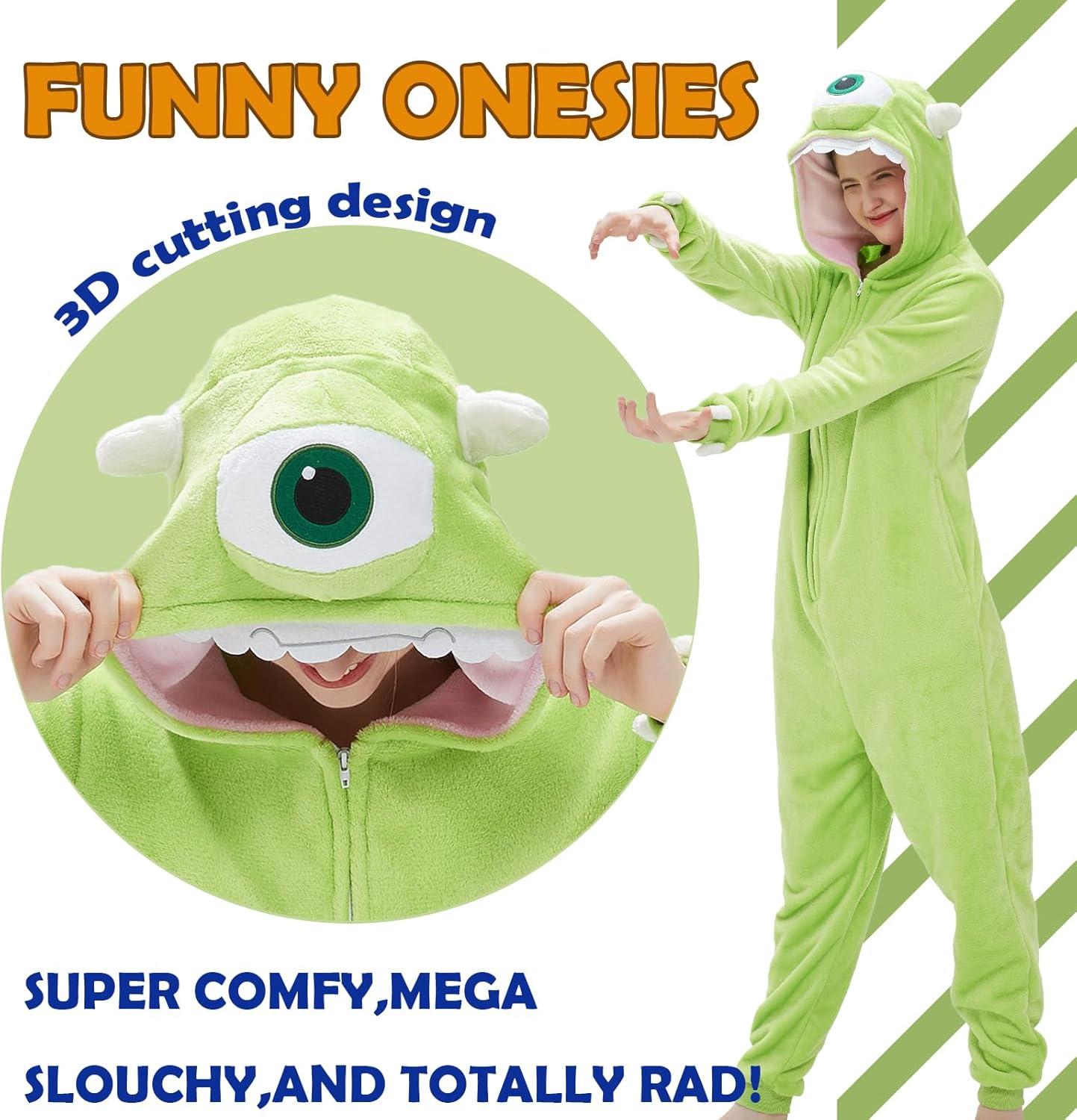 SWEETXIN Adult Unisex Onesie Pajamas Halloween Christmas Cosplay Costume Suit for Women and Men