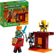 LEGO Minecraft The Nether Lava Battle Toy and Playset - Building Minecraft Toy for Kids, Ages 6+ - Alex, Wither Skeleton, Blaze and Strider Figures for Pretend Play - Gift Idea for Birthdays - 21266