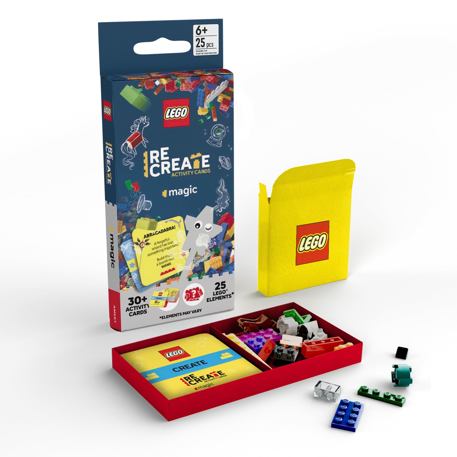 Lego Recreate Activity Cards – Castle | Fantasy Building Game with 30+ Activity Cards & 25 Lego Elements | Ages 6+