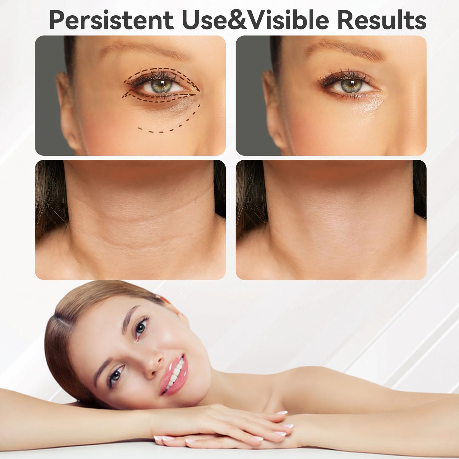 7 Color Facial Neck Device, Portable Facial Massager, Face Sculpting Tool for Skin Care with Vibration, Thermal