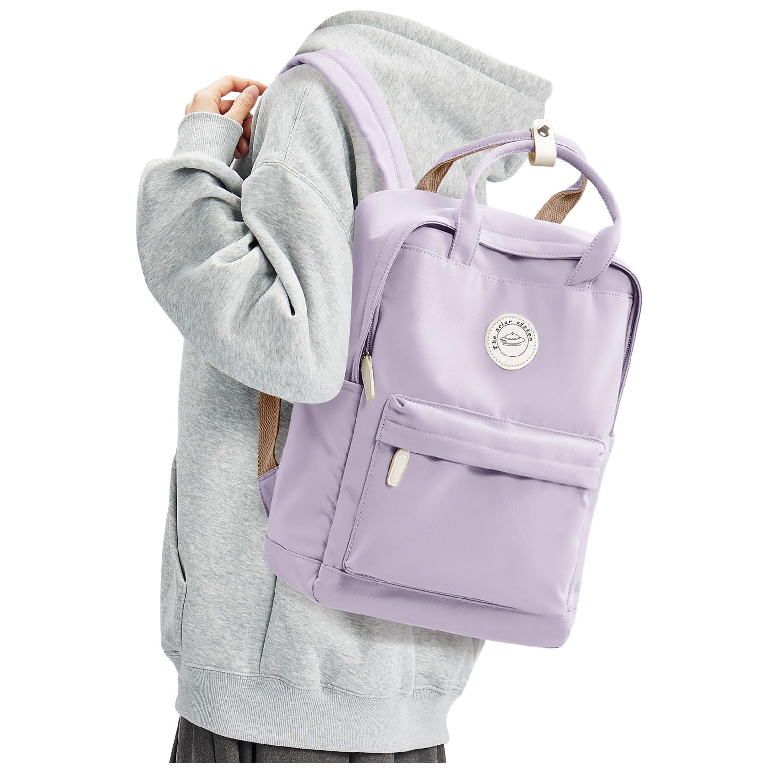 BJLFS Light Green School Backpack for Women Teen Girls, Bookbag College Student Backpack for School Men Boys, Mochilas Escolares Casual Daypack Lightweight Book Bag